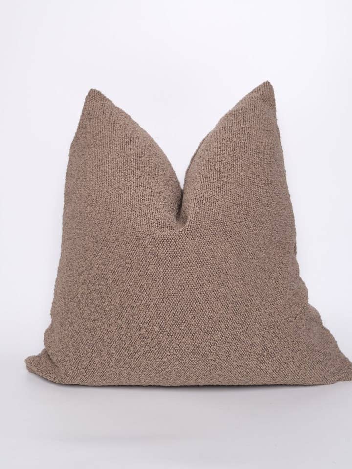 Boucle Pillow: Mud for wholesale by Twenty Third by Deanne