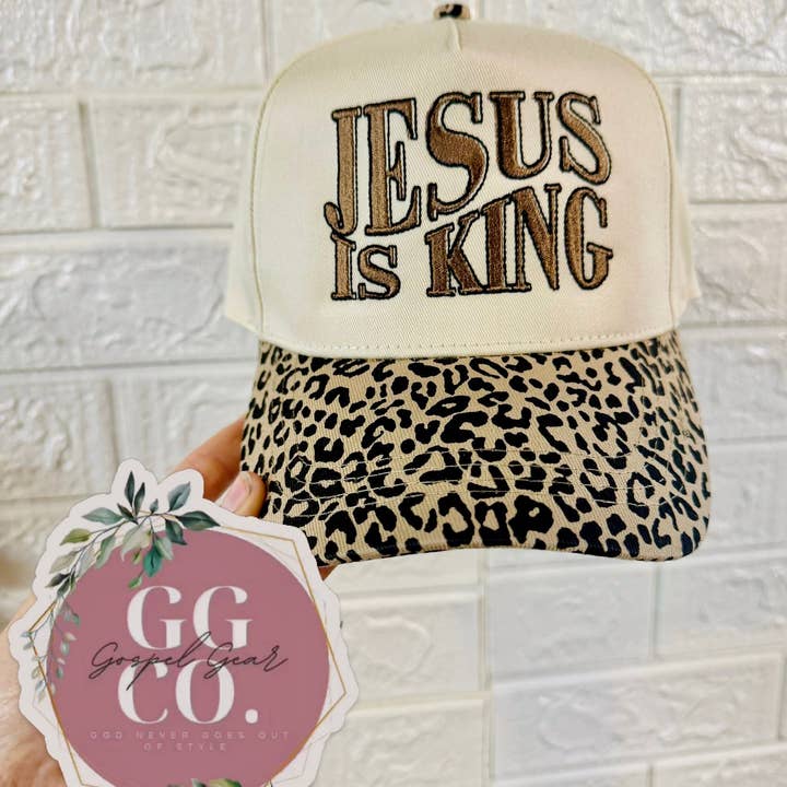 Gospel Gear Co – Boné de beisebol - Unissexo por atacado – Chapéu Bordado Jesus É Rei0