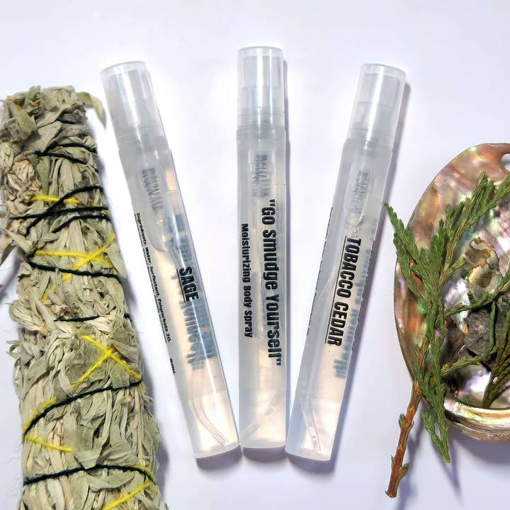 "Go Smudge Yourself" Moisturizing Body Spray for wholesale by Waabooz Cosmetics
