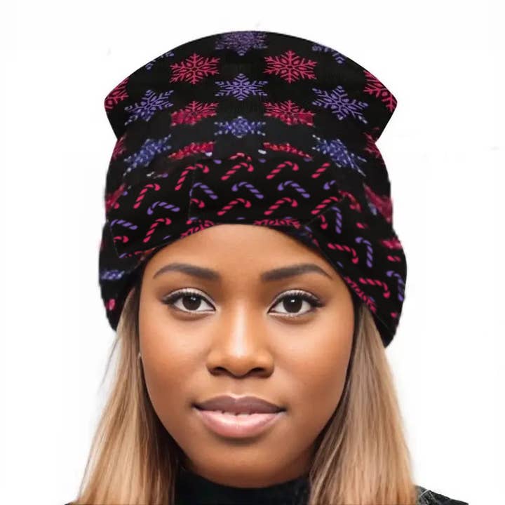 Snow & Candy Christmas Knitted Hat for wholesale by TFC&H Co.