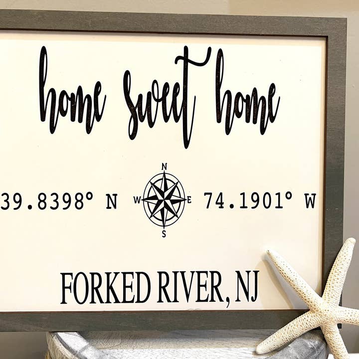 Tara’s Craft Room – wholesale Sign – Home Sweet Home Sign Latitude Longitude Sign For Home1