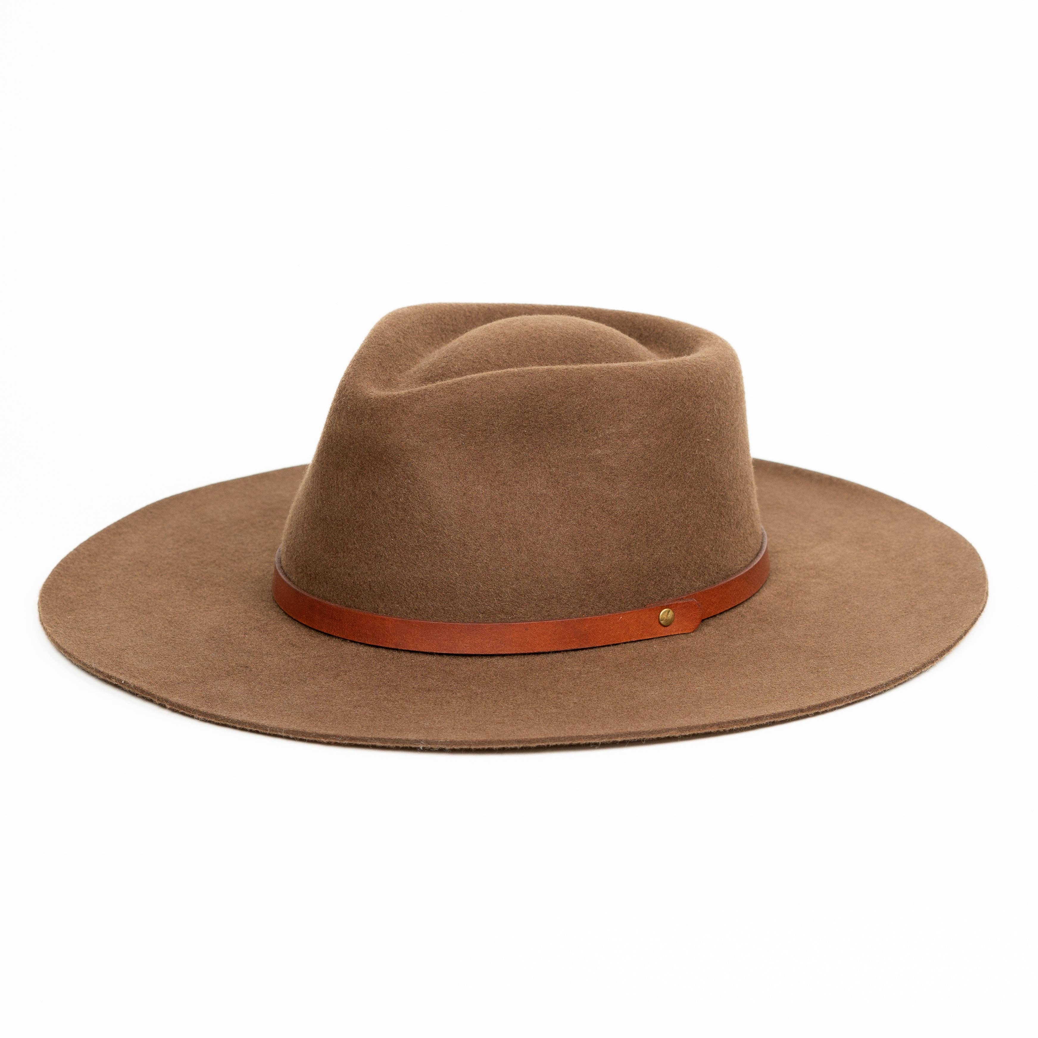 Minga - Wholesale Fedora - Women's - La Vida Wool Rancher Hat - Oak0