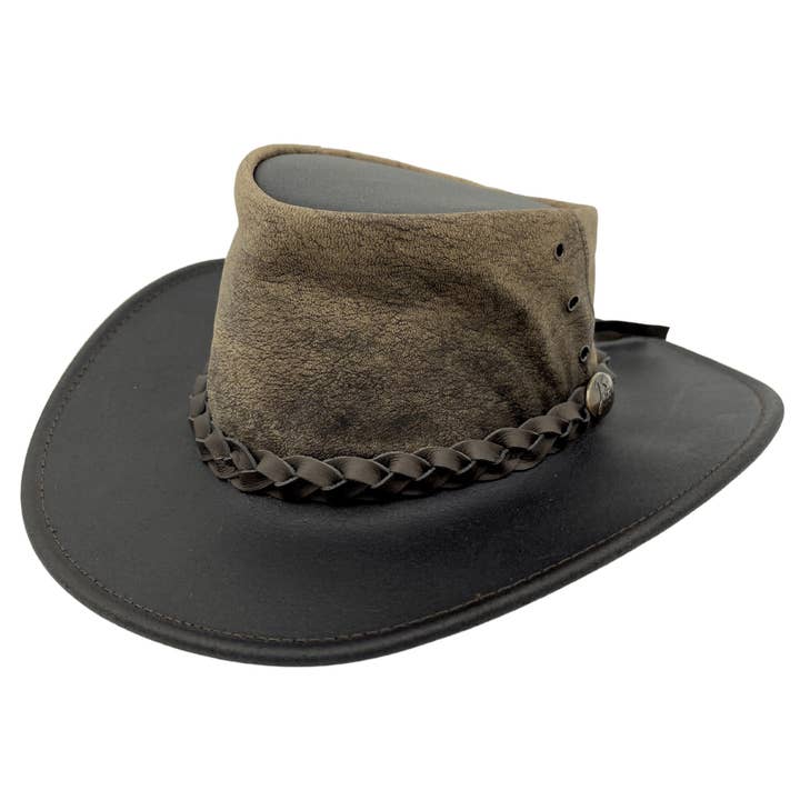 Stonewash Brown Jacaru 519 Roo Squashy Hat for wholesale on Faire