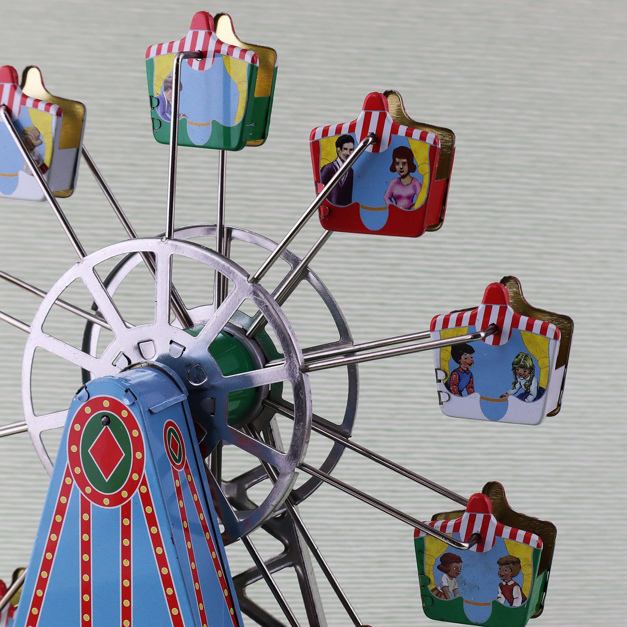 Tribal Trade GmbH - Wholesale Decorative Figurine - Tin Toy Ferris Wheel Tin Music 02 Music Box Fairground6