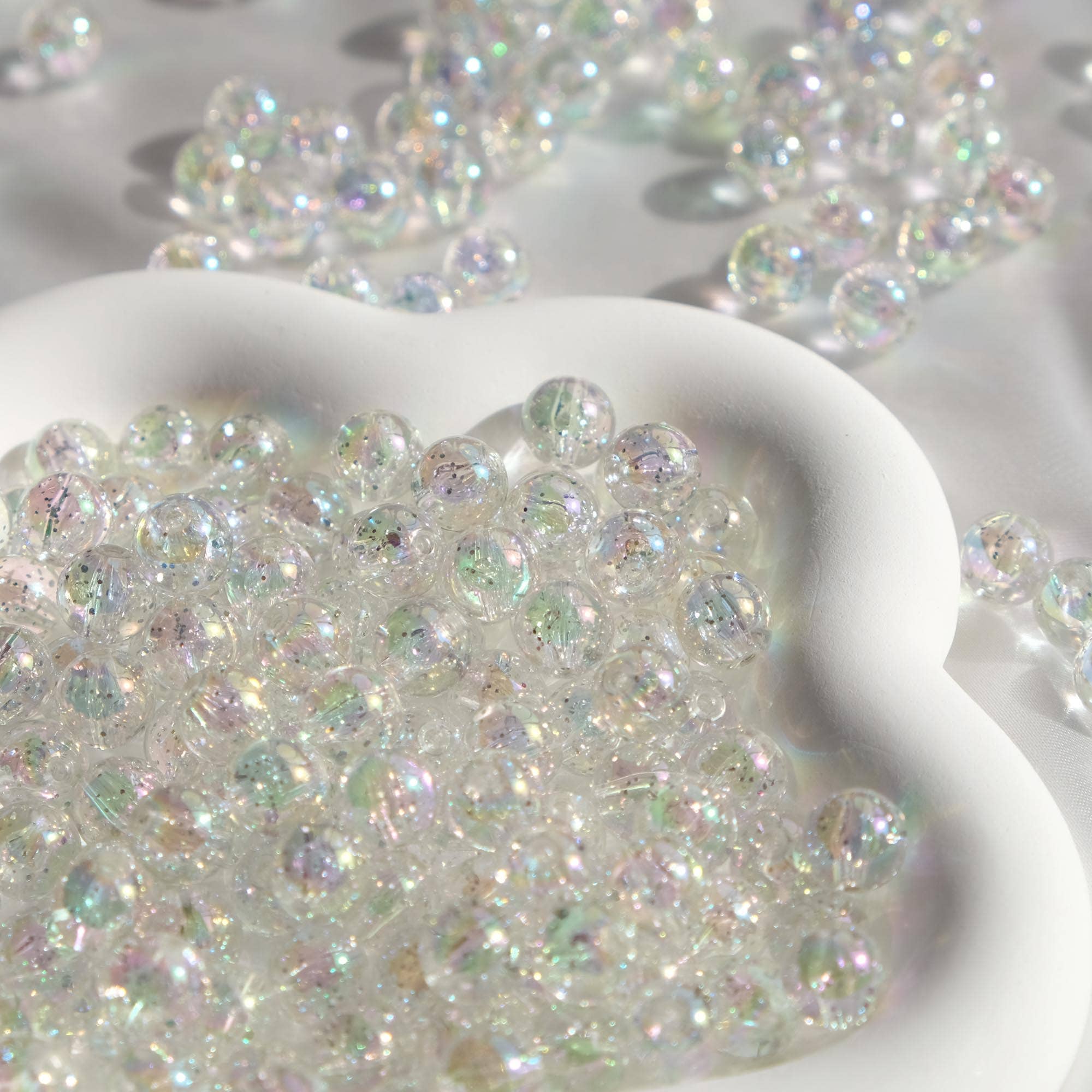 Moon Bunny - Wholesale Beads - Round Glitter Beads 10mm3