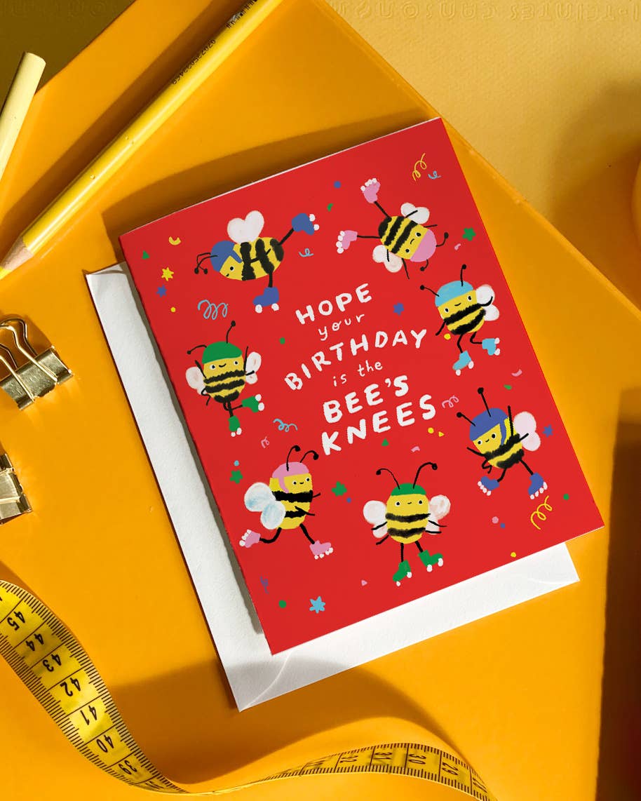 Karen Schipper - Wholesale Birthday Card - Bee's Knees Birthday Card - Bee Pun Birthday Card1