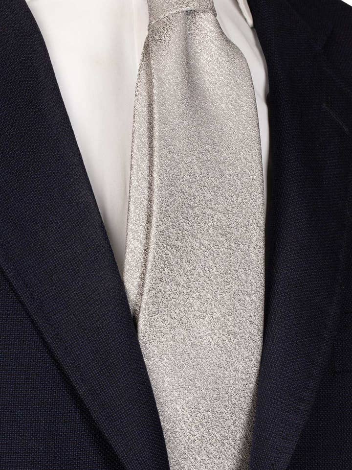 Graue Seidenkrawatte mit Satin-Effekt CY6290 für den Großhandel von Graffeo Cravatte