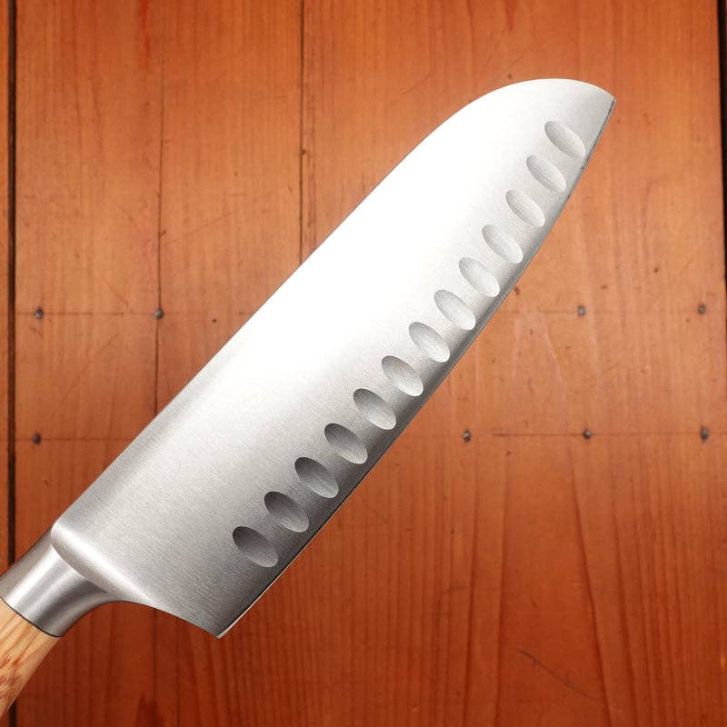 Bernal Cutlery - Wholesale Kitchen/Utility Knife - Friedr Herder Madera 6" Santoku Forged Stainless Olive 1/2 Bolster5