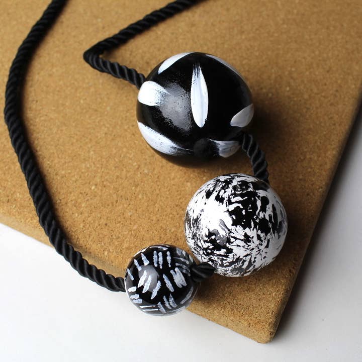 3 BALL NECKLACE #01 for wholesale by Jennifer Lemon Designs