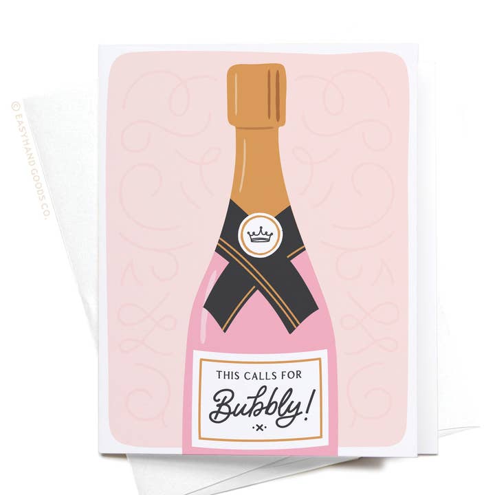 Easyhand Goods – formerly Onderkast - Wholesale Congratulations Card - This Calls for Bubbly Greeting Card