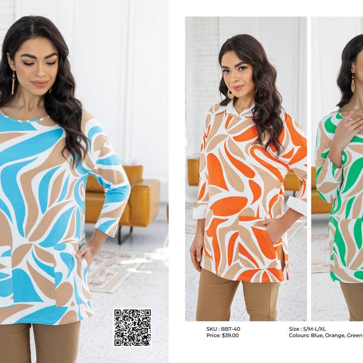 Paulinas abstrakta bambutopp för wholesale av Orange Fashion Village