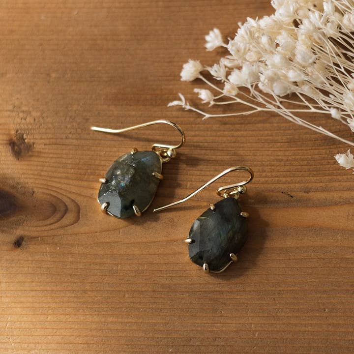 Wild Abandon Jewelry - Wholesale Dangle Earrings - haven earrings-labradorite1