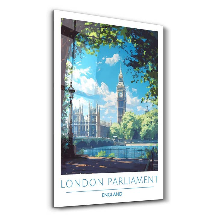 London Parliament England 1-Travel Posters | Glass Wall Art for wholesale by Artdesigna KG