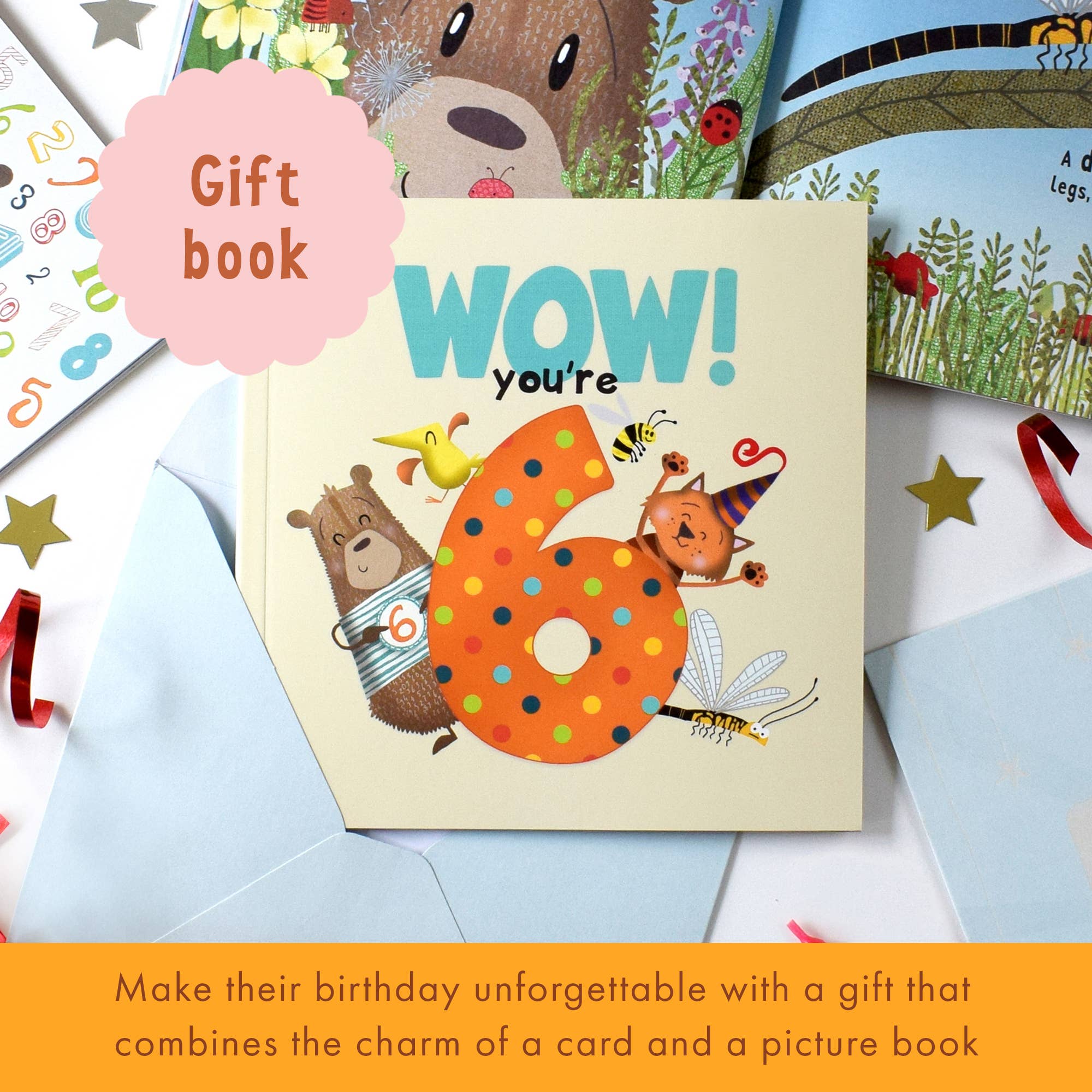 FROM YOU TO ME Gifts – wholesale Birthday card – Wow! You're 6 | Age Cards | Age Birthday Card Book | Age 6 0