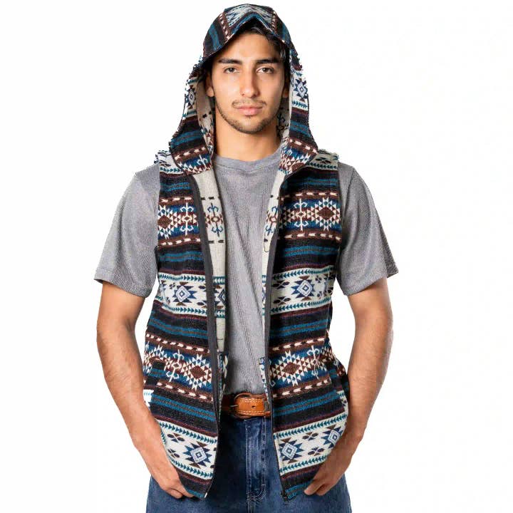 Gilet à capuche bohème en alpaga fait main en gros Équateur pour la vente par EcuadorStores