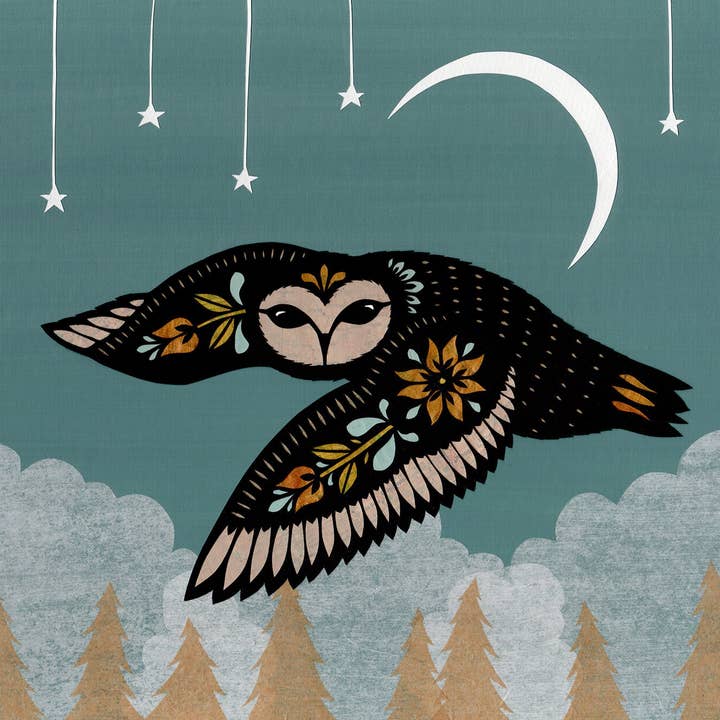 Beyond Limits of Time - 16 x 20 tommer Cut Paper Art Print for engroshandel hos Rural Pearl: Cut Paper Art by Angie Pickman