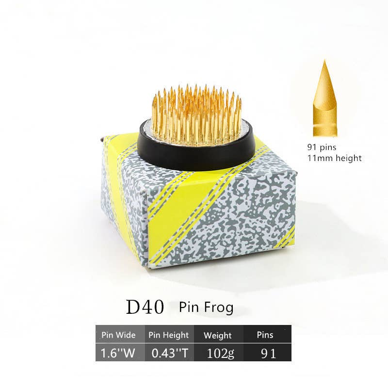 Sweet Home Deco - Wholesale Vase - Metal Gold Floral Holders, Centerpiece Vases, Brass Pin Frog9