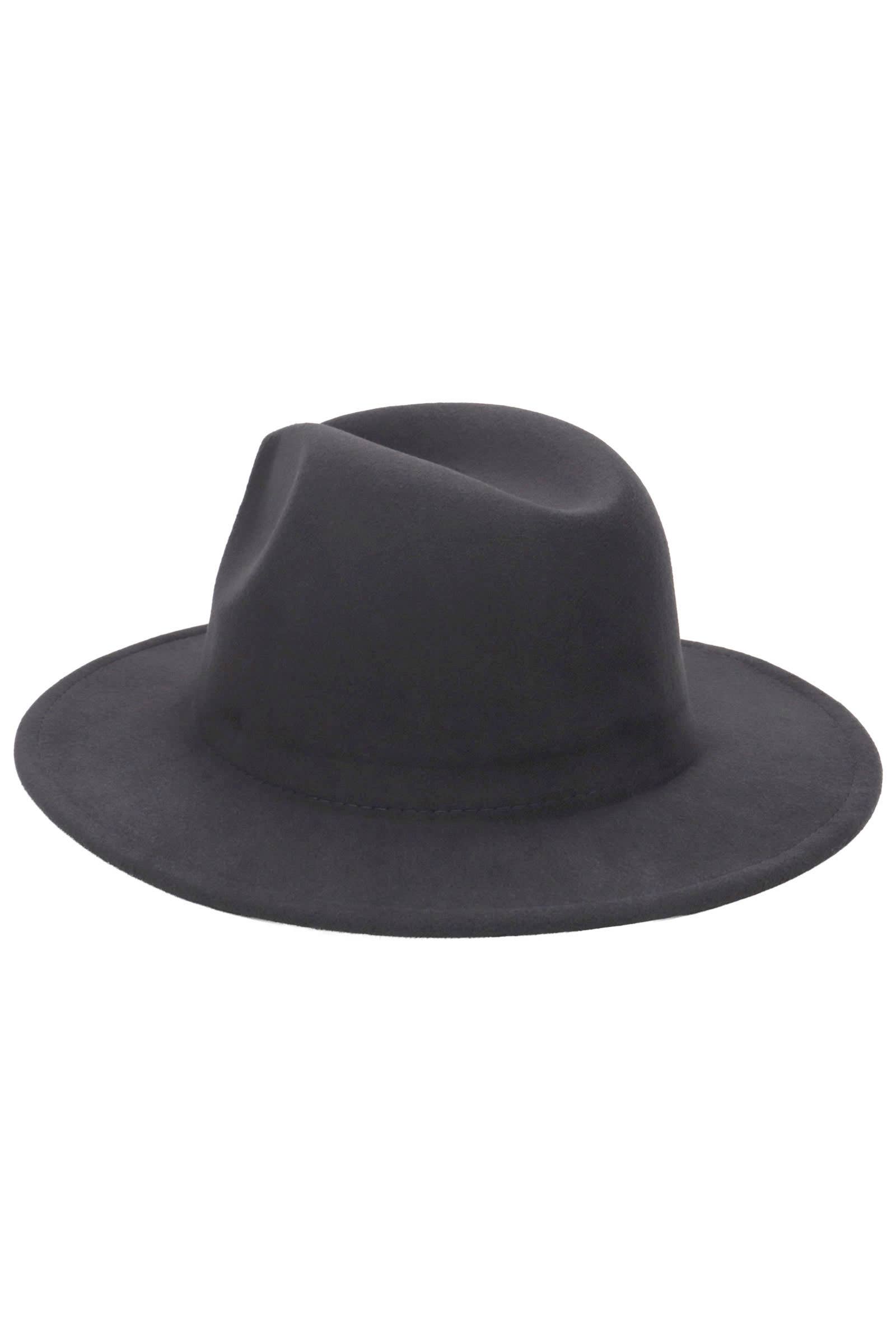 Cap Zone - Wholesale Fedora – Women’s - Solid Plain Standard Brim Felt Rancher Hat1
