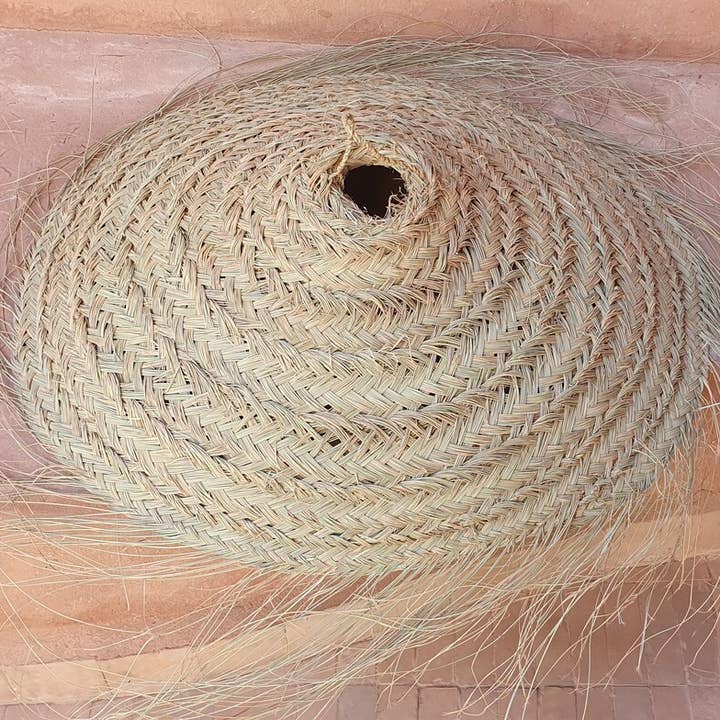 Melecraft - Vendita all'ingrosso Lampadario/lampada a sospensione - Lampada a sospensione Ombrellone in fibra naturale intrecciata Doom Straw