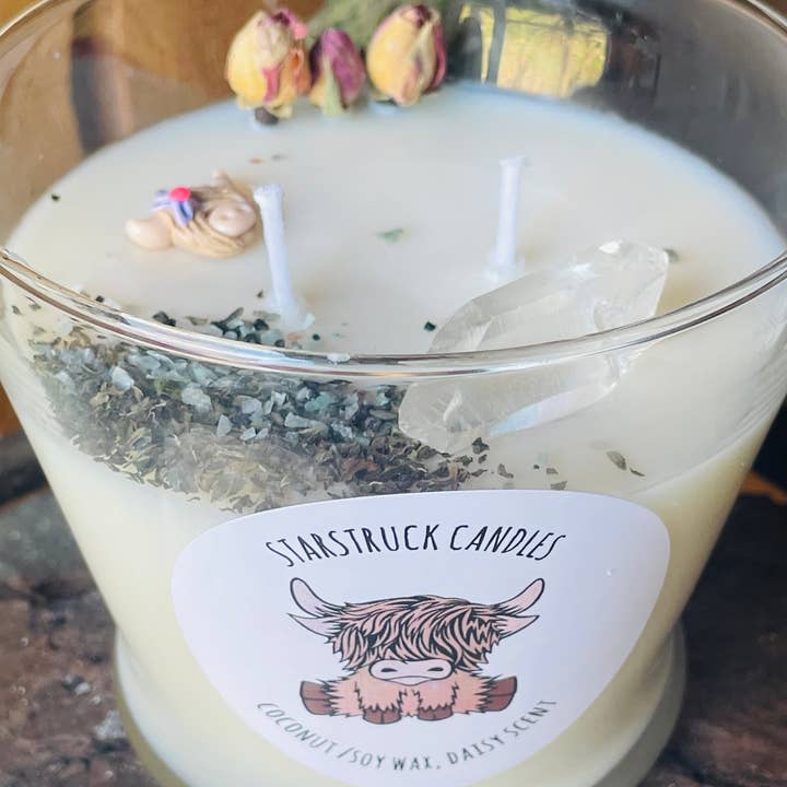 Starstruck Candles - Wholesale Jar/Filled Candle - Highland Cow Spring Candle1