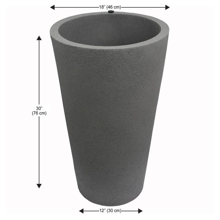 Algreen - Wholesale Planter Box - 30" Tall Crete Self-Watering Planter7
