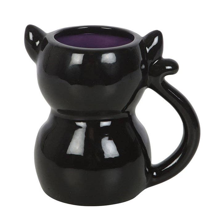 Something Different Wholesale - Vendita all'ingrosso Tazza - Tazza di Halloween gotica nera con gatto carino e inquietante3