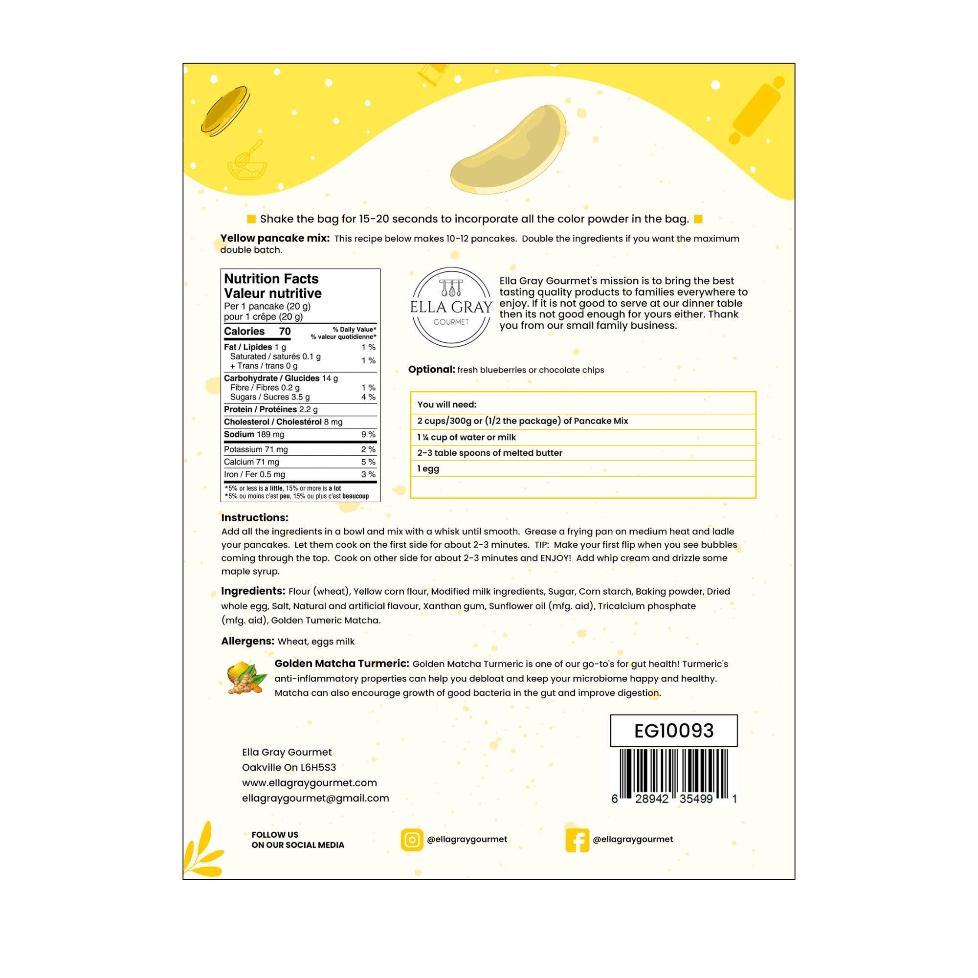 Ella Gray Gourmet - Wholesale Pancake Mix - Yellow Pancake Mix4