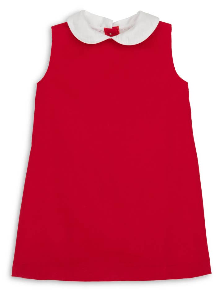 Posh Pickle – wholesale Dress – Kids – The Capelet Dress in Evelyn - Red Pinwale Corduroy9