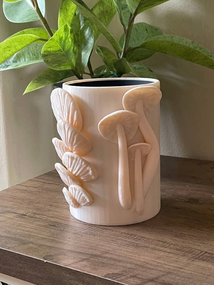 Tall Mushroom Self Watering Planter for wholesale by Genetic Designs