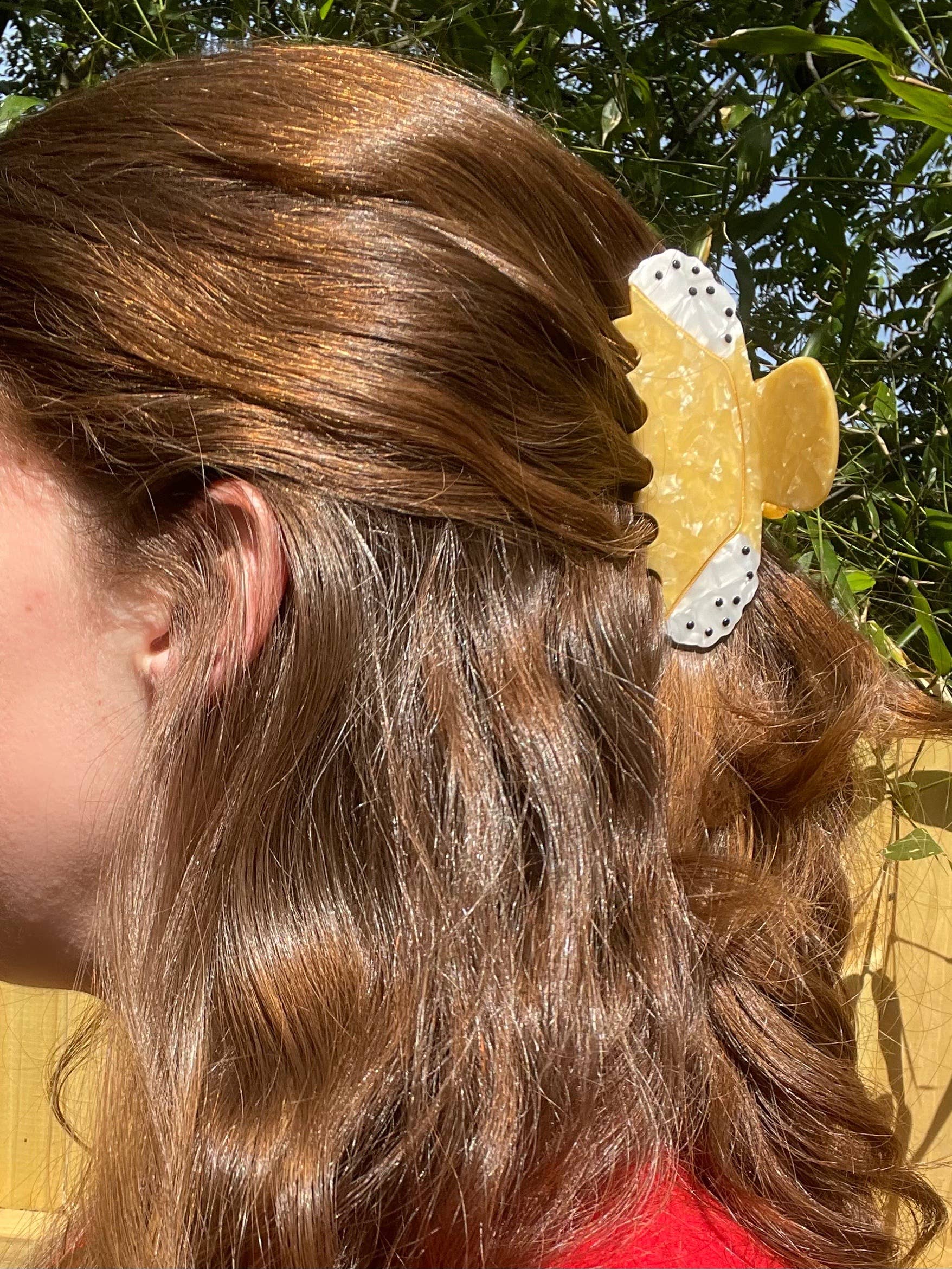 Line & Co - Wholesale Hair Clip - Women's - Holy Cannoli Chocolate Chip Claw Clip // Cellulose Acetate3