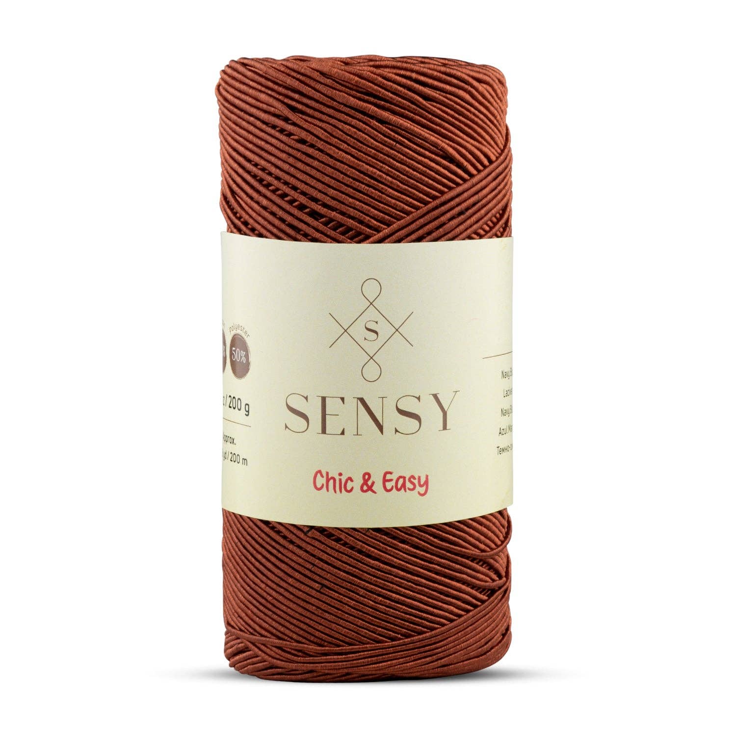 Sensy - Wholesale Yarn - Sensy Premium Chic & Easy 1.5mm 218 Yards 50% Cotton 50% Polyester Rope Crochet Bag Cord Crochet Thread12