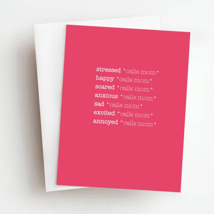 Calls Mom Mother's Day Greeting Card for wholesale by Skel & Co