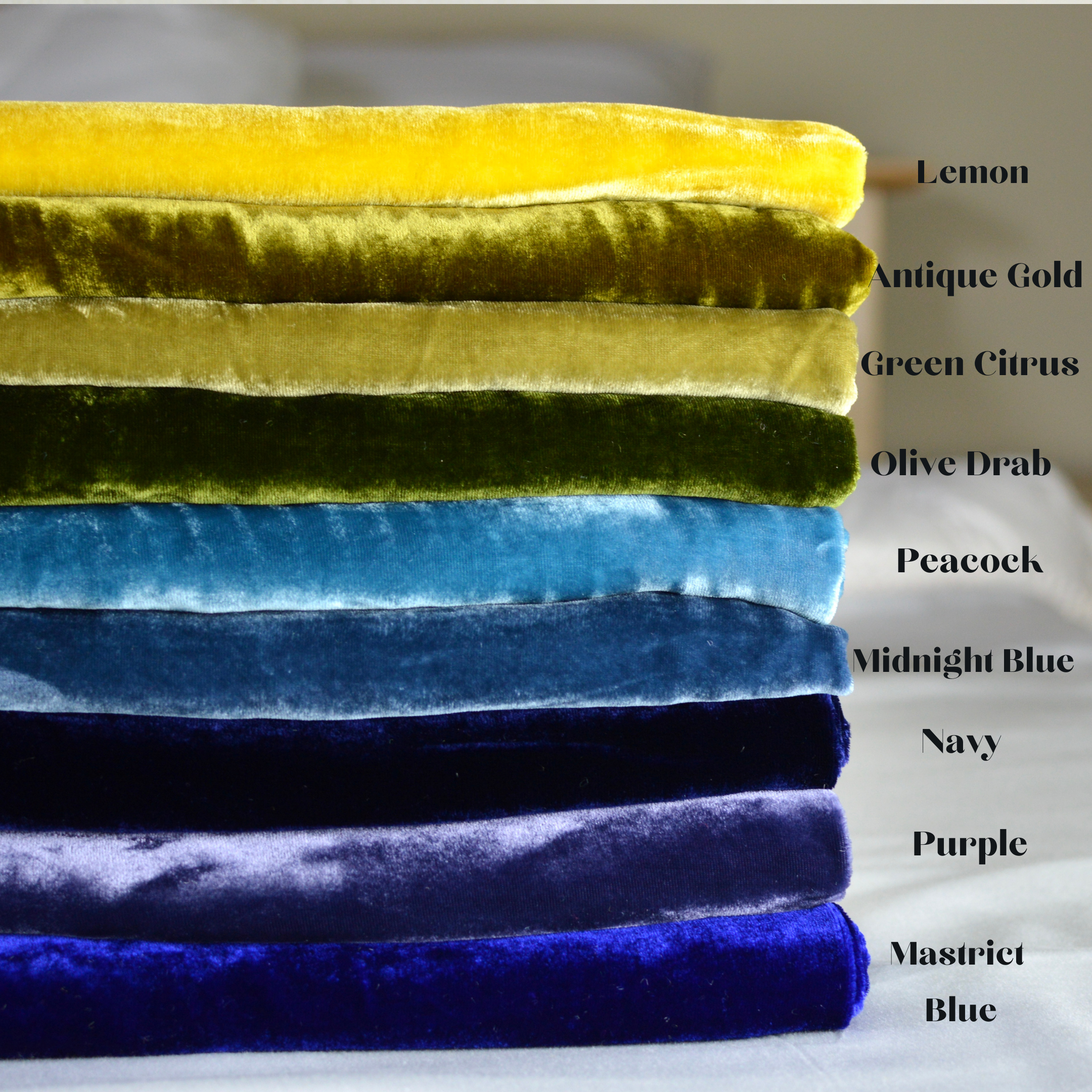 Luala Silk - Wholesale Flat Sheet - Silk Velvet Sample Set1