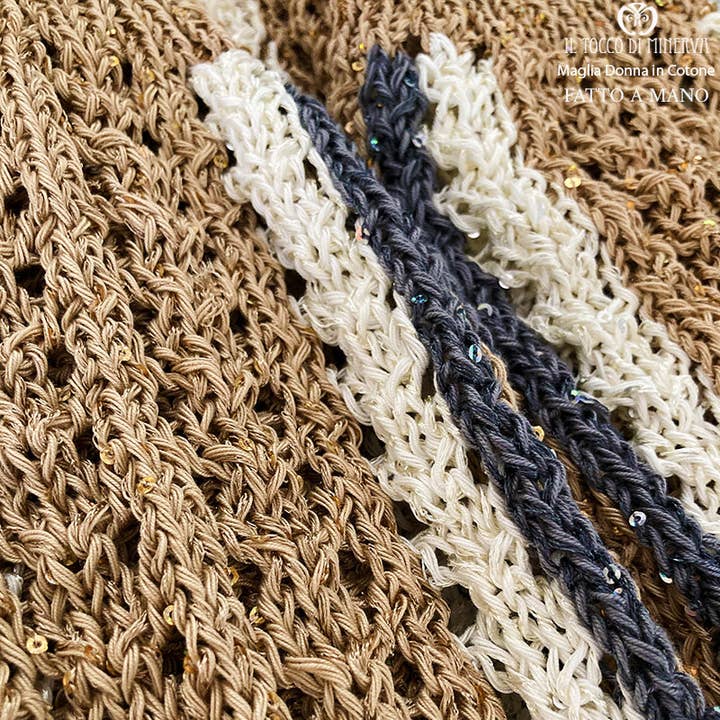 Katoenen trui lijn Champagne - handgemaakt voor wholesale door Il Tocco di Minerva