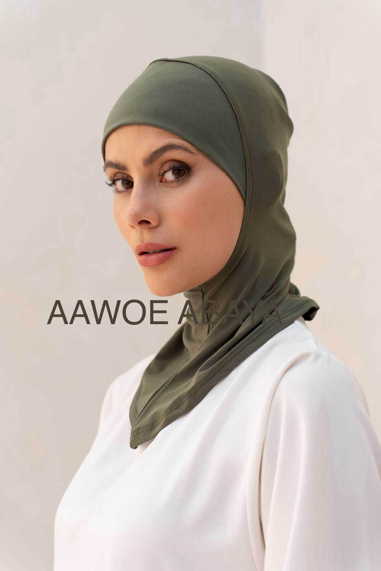 Aawoe Abaya – wholesale Hijab - Dam – Elegant hijabmössa med kaffekant - 228841