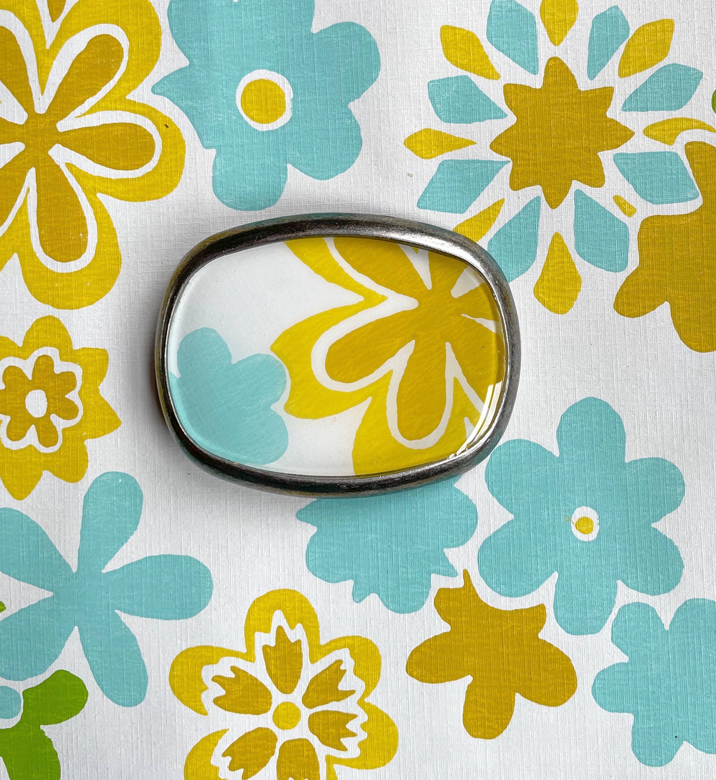 joeyfivecents - Vente Boucle de ceinture – femme - Boucle de ceinture, mod - inspirée des années 70, fleurs rétro funky3