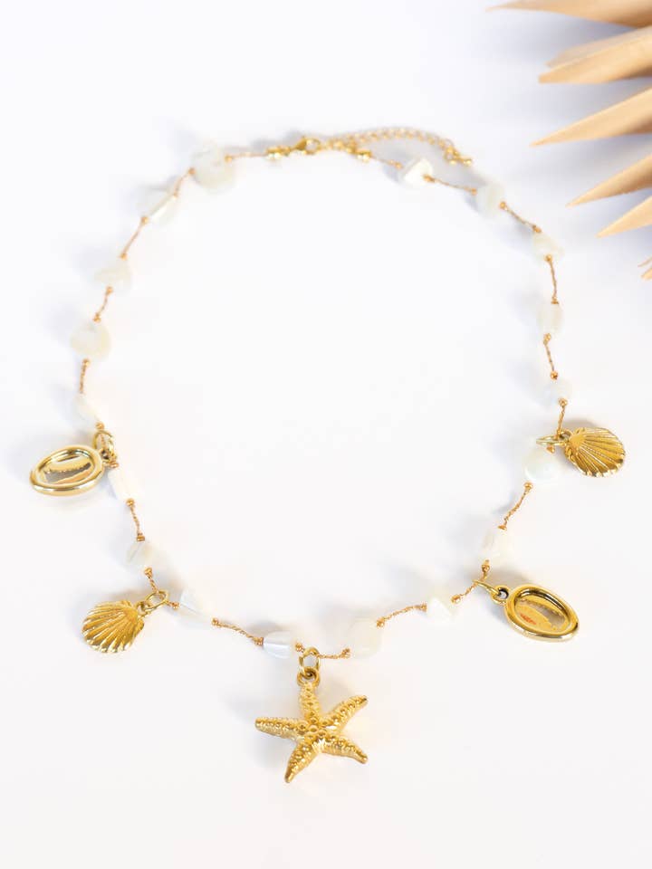 Shoreline Shell Pendant Necklace for wholesale by Bali Queen