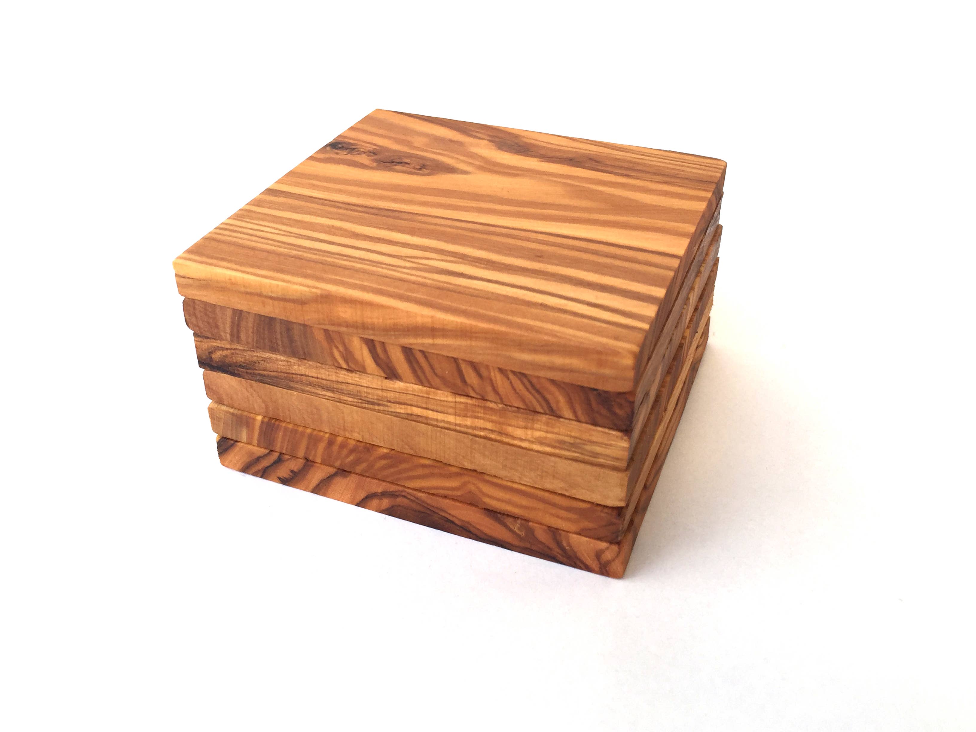 medina mood – wholesale Coasters – Set of 6 coasters square glass coasters olive wood