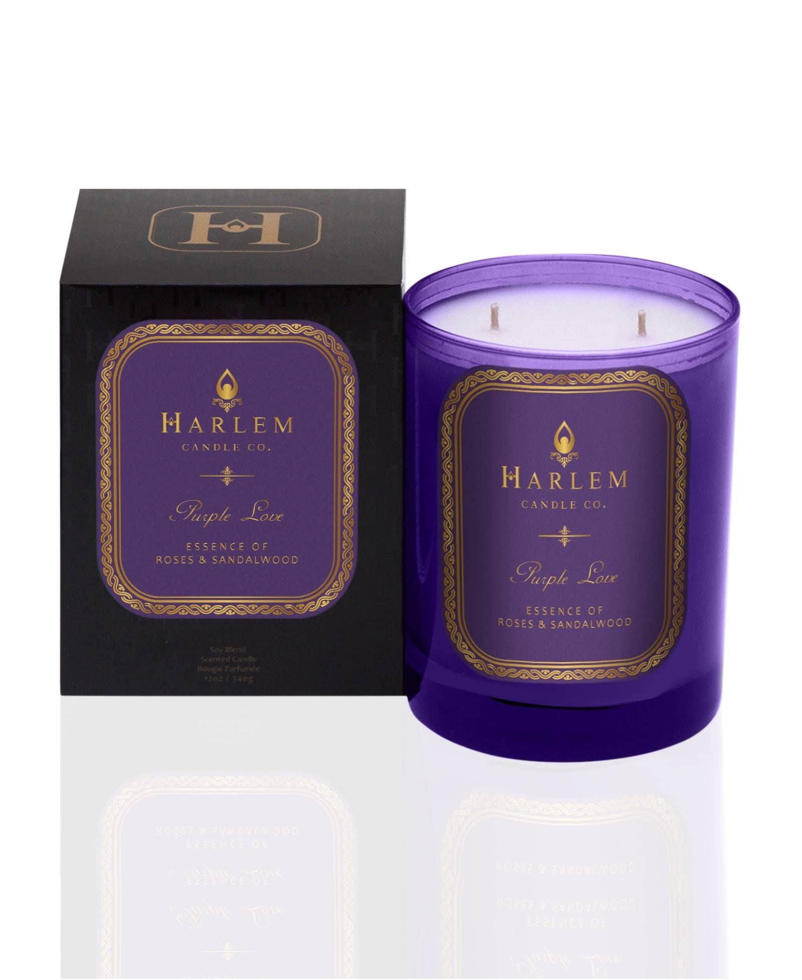 Harlem Candle Co – Vela em jarro/copo por atacado – Vela de luxo "Purple Love"
