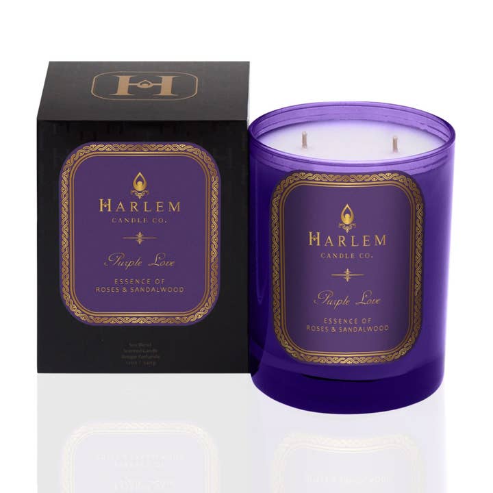 Harlem Candle Co – Vela em jarro/copo por atacado – Vela de luxo "Purple Love"0