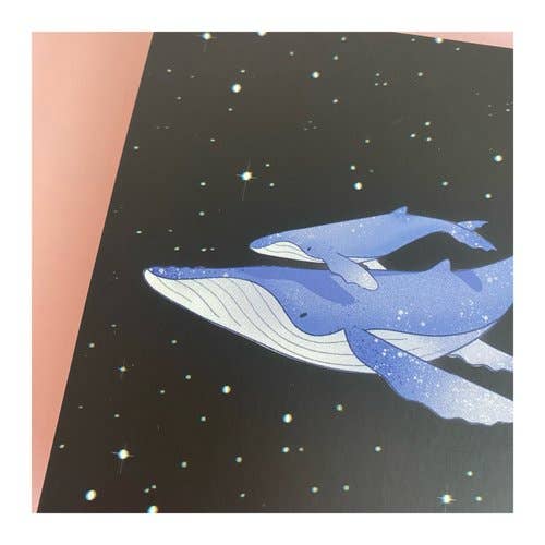 Sydney Warnes - Vente Affiche d'art - Impression de carte postale sur les baleines à bosse3