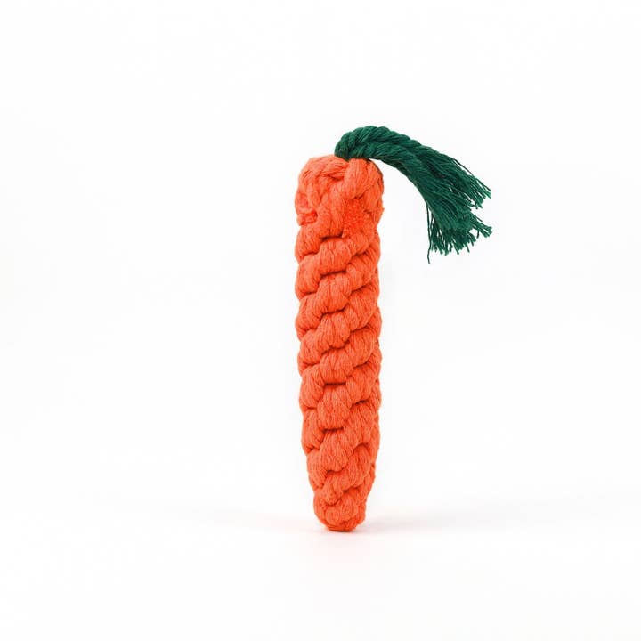 Knotty Pawz Handcraft Pets Toys - Wholesale Pet Rope Toy - Dog - Handmade Sustainable Carrot Rope Chew Toys for dogs