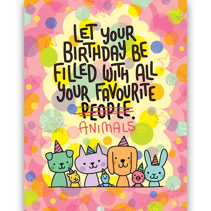 Chika Ando Illustration - Wholesale Birthday Card - Birthday Greeting Card - Animals