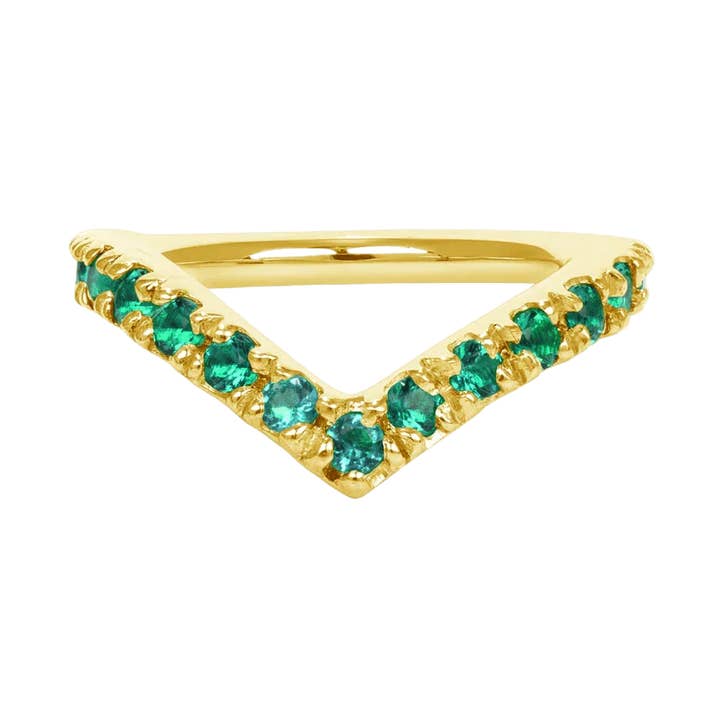 Vivian Seamless Ring – 14K Gold Cup & Divot Design for wholesale by Piercing-zone