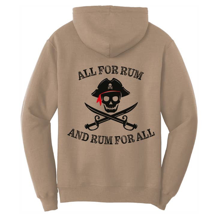 St. Pete Beach, FL "All For Rum and Rum For All" Cotton Hoodie for wholesale by Saltwater Born