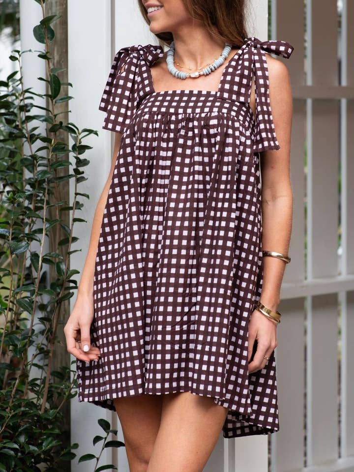 Rosa Clothing - Wholesale Dress - Women's - 2025 Odette floral sleeveless tie shoulder straps mini dress34