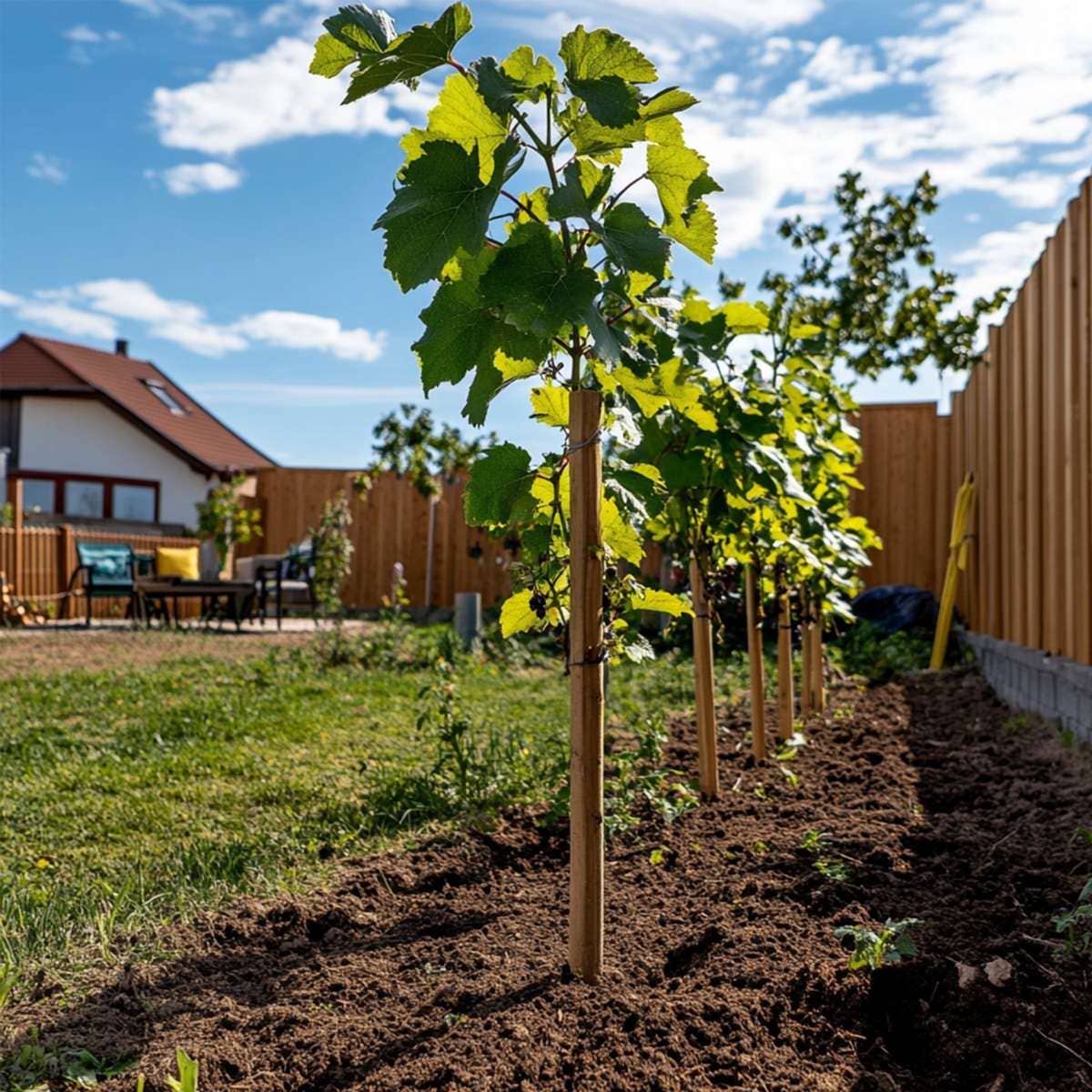 Oasis of Life - Wholesale Live Plant - Grape Vine – Vitis Vinifera 'Himrod' – Height 60–75cm – Ø21cm – White table grape with sweet, golden-yellow fruits – Robust, self-pollinating grape vine – Hardy fruit plant for garden & terrace5