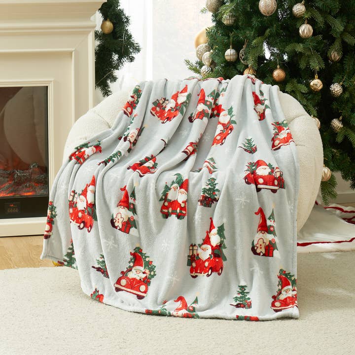 DreamValley - Wholesale Throw Blanket - CB Gnome Christmas Throw Blanket, 50*60"8