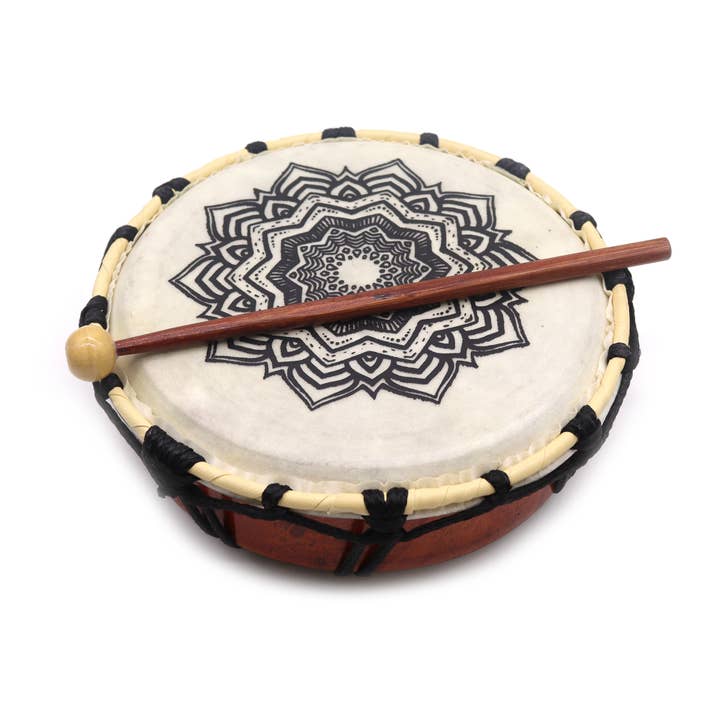 AW Artisan - Wholesale Music Accessory - Mandala Shamanic Drum with Drumstick - 20cm3