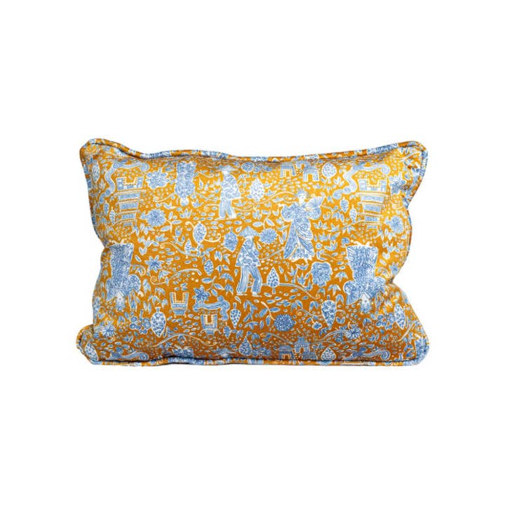 Ganni Sunbaked | Chinoiserie Lumbar Throw Pillow for wholesale by Porch and Parlour
